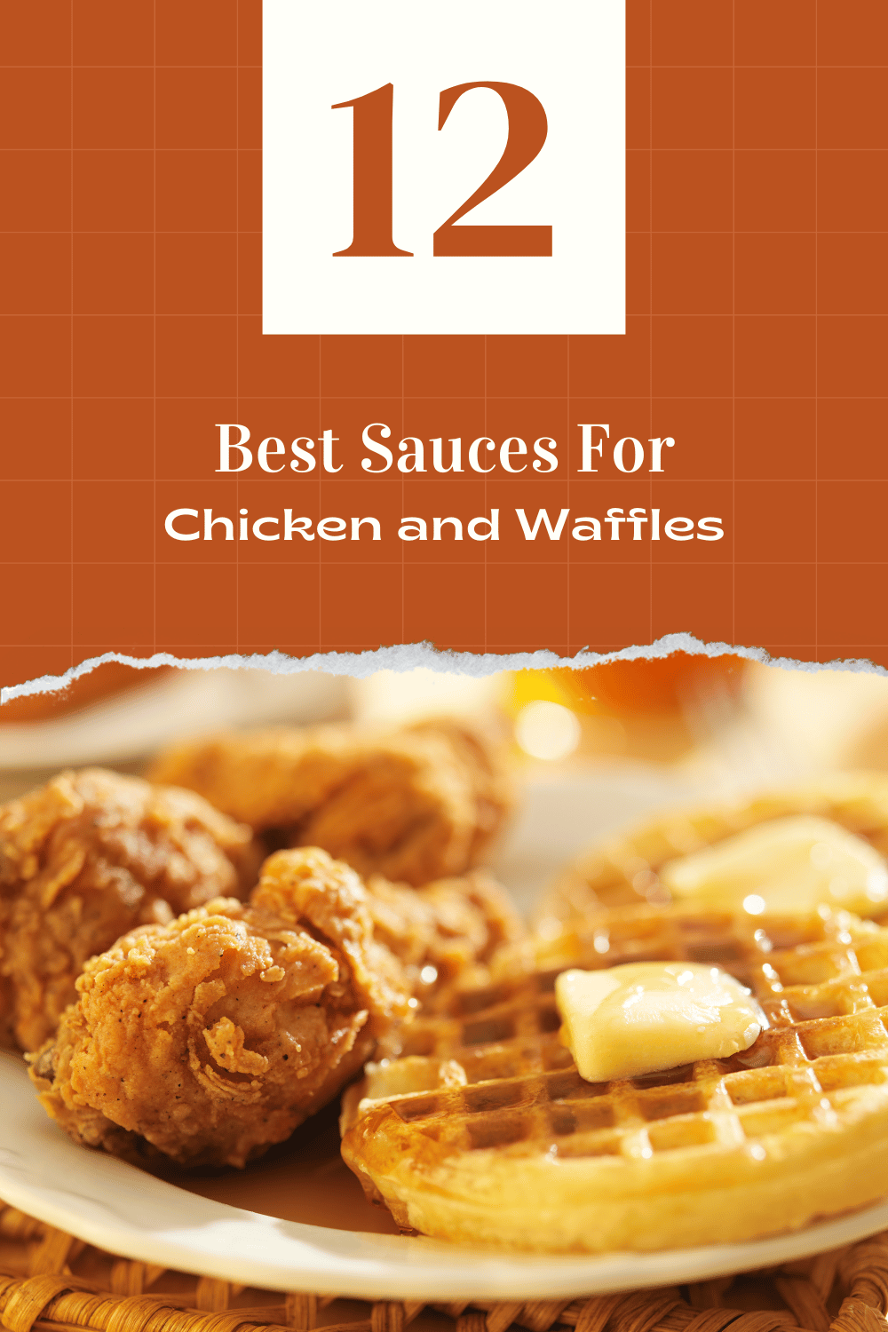 Chicken and Waffles with sauce