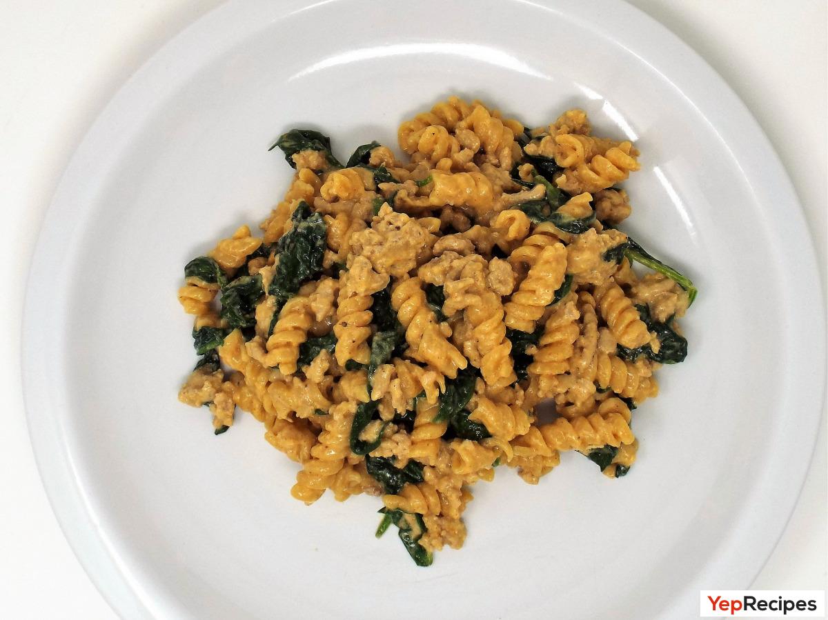 Skillet Ground Turkey and Spinach Rotini