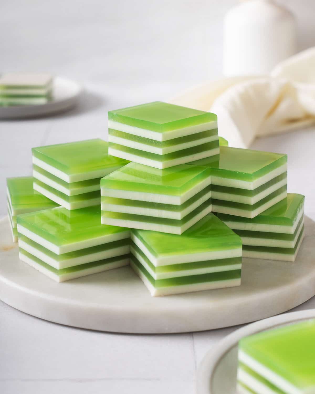 Coconut Pandan Jelly (Thạch Rau Câu Lá Dứa)