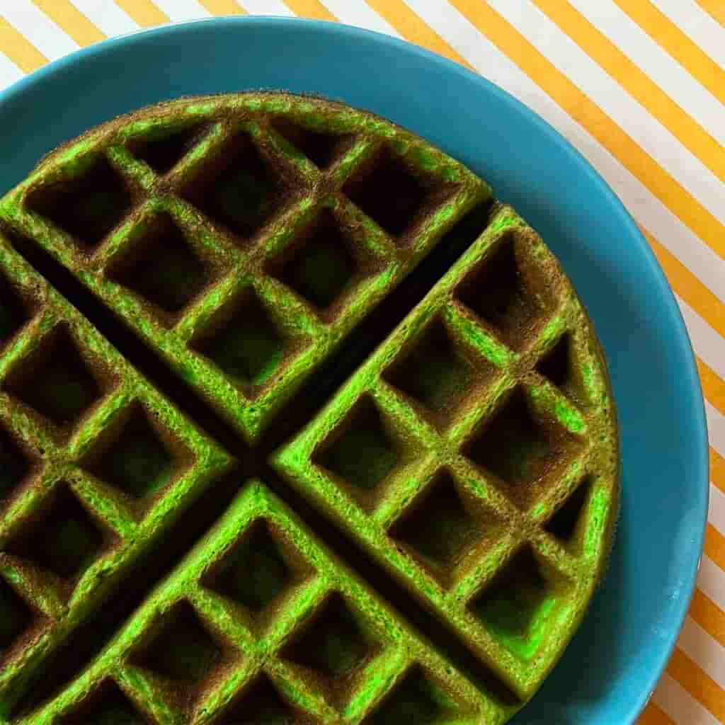 Pandan waffles