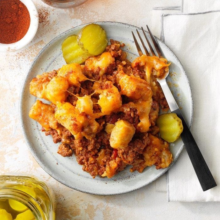 Sloppy Joe Tater Tot Casserole