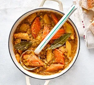 Slow cooker spiced root & lentil casserole