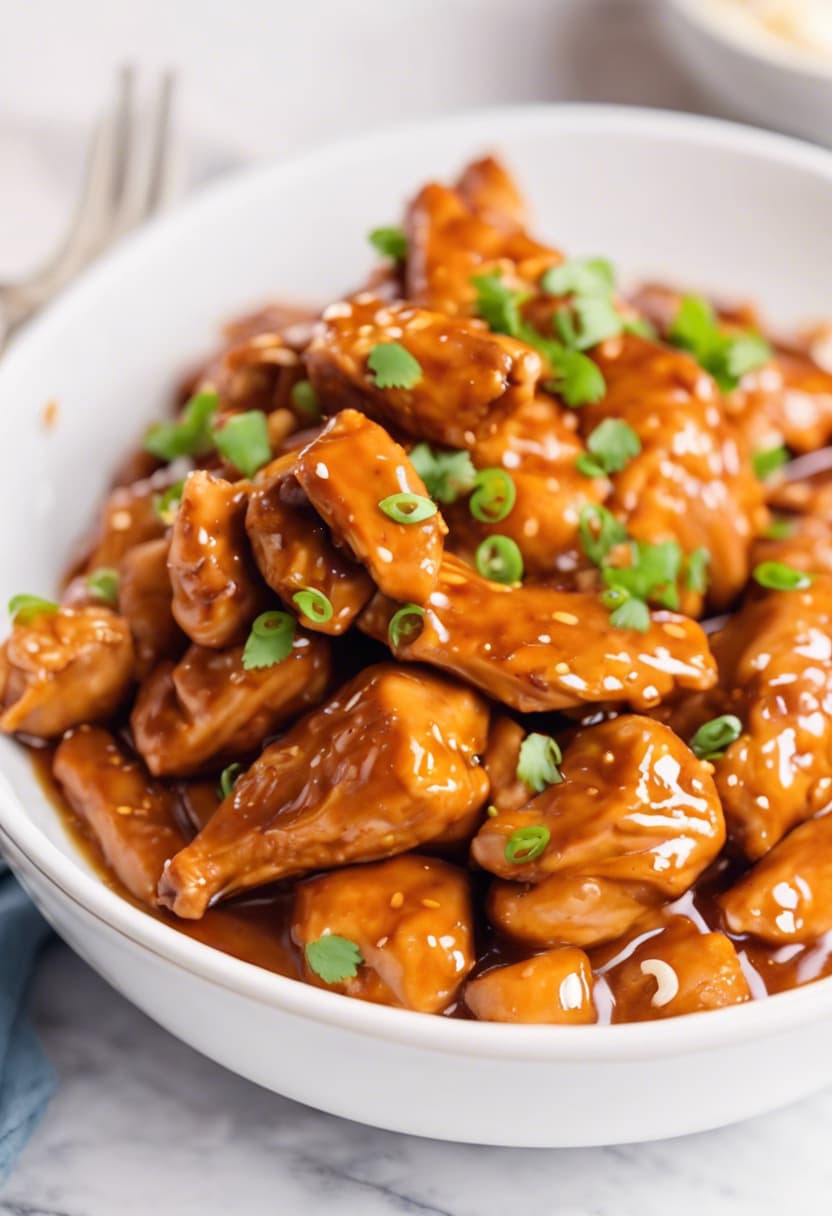 glazed bourbon chicken