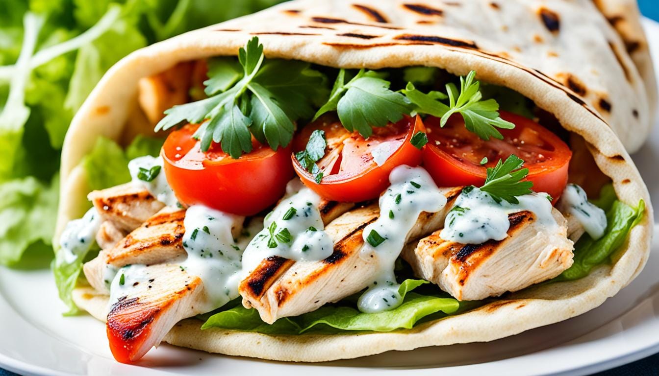 Greek Chicken Gyros with Tzaziki