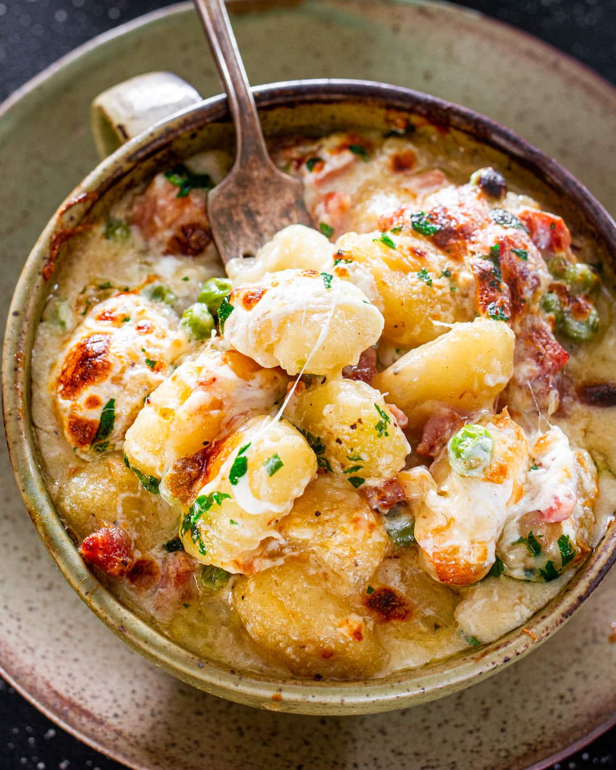 Ham and Cheese Gnocchi Skillet