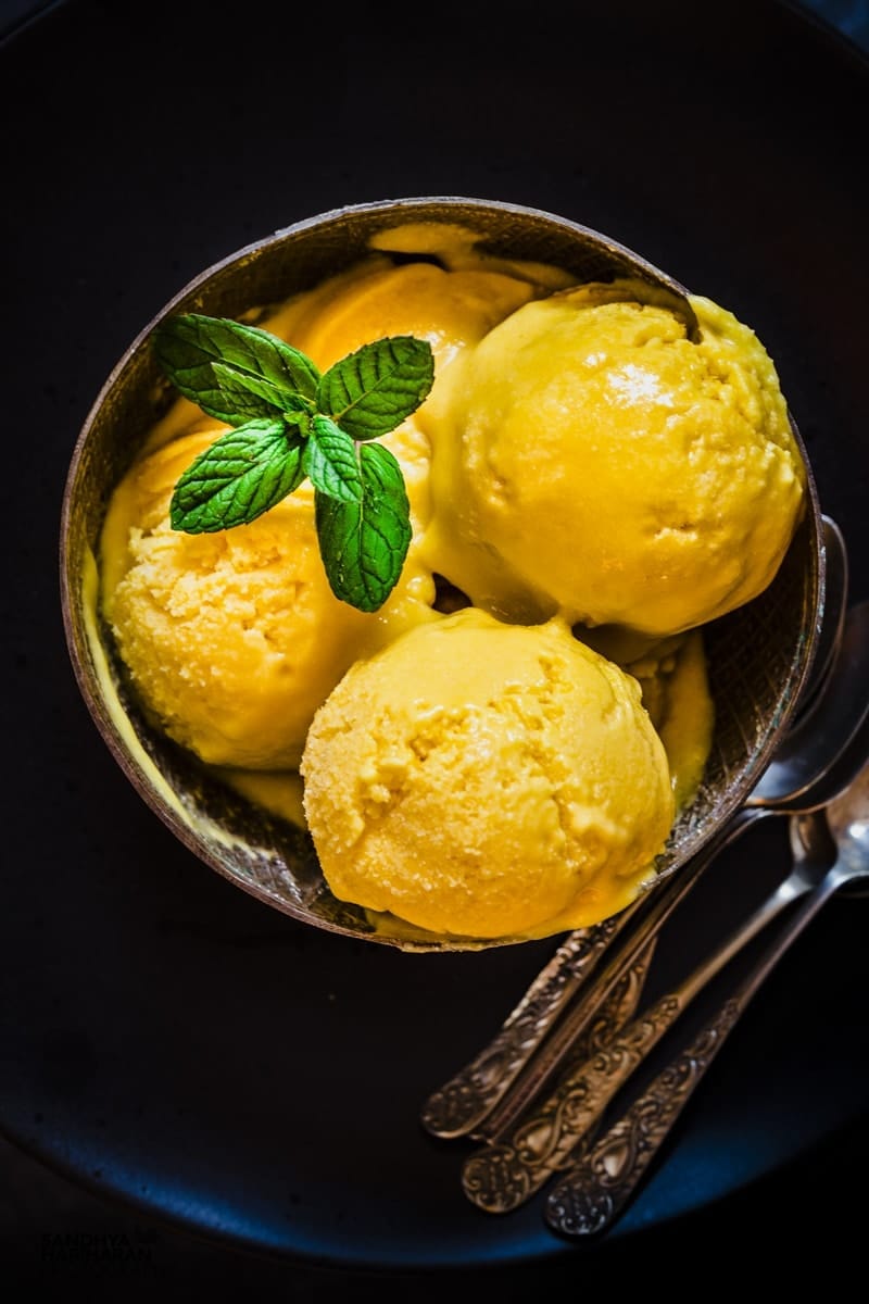 Homemade Mango Ice Cream