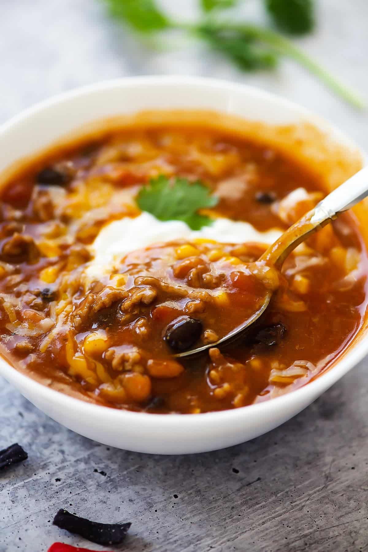 Easy Crockpot Taco Soup Recipe