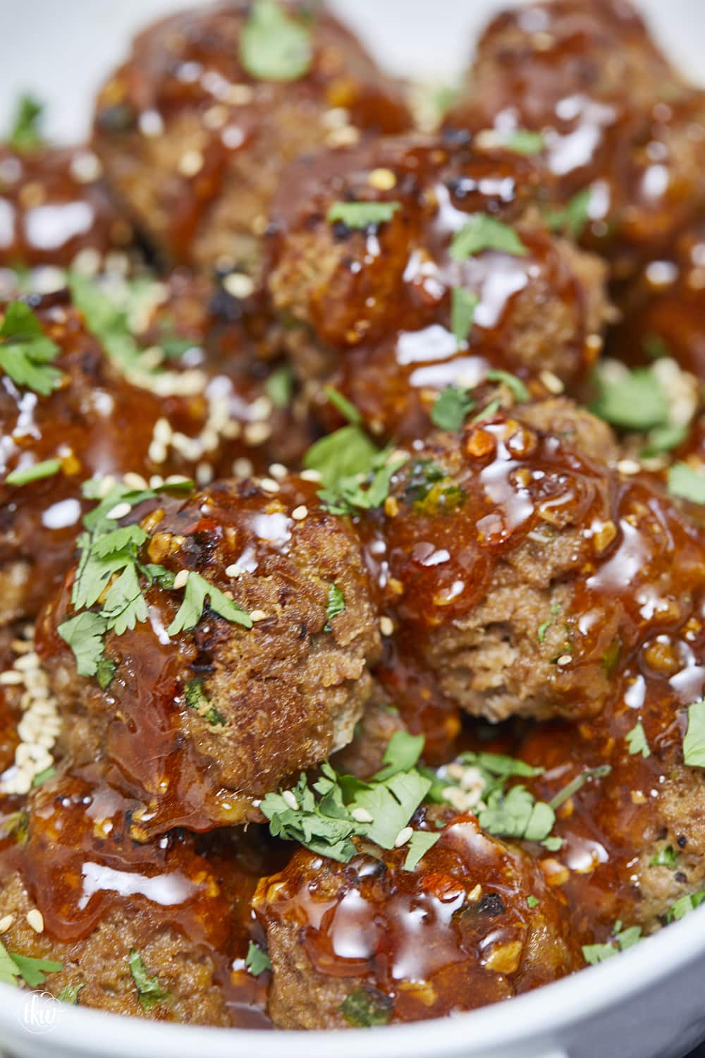 Honey Sriracha Glazed Meatballs