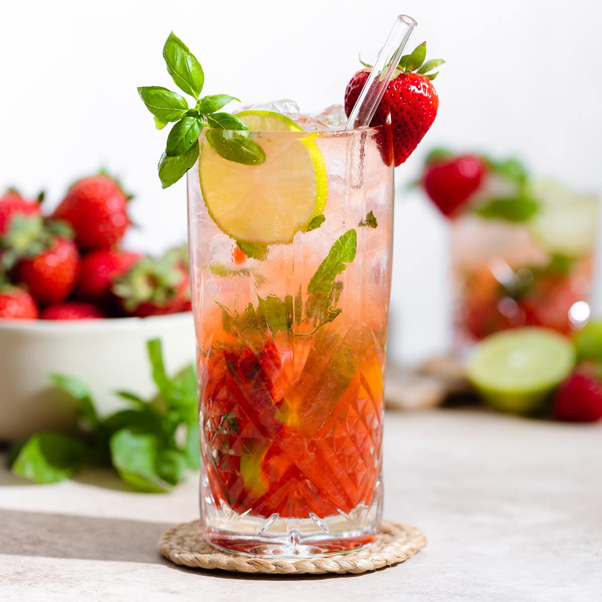 Strawberry Basil Mojito