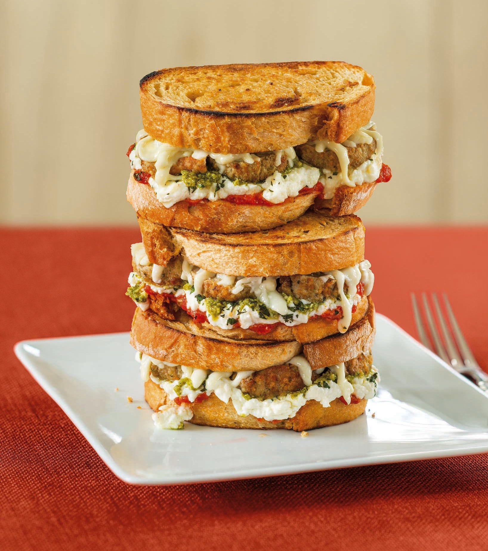 Meatball Sub Grilled Cheese Sandwiches