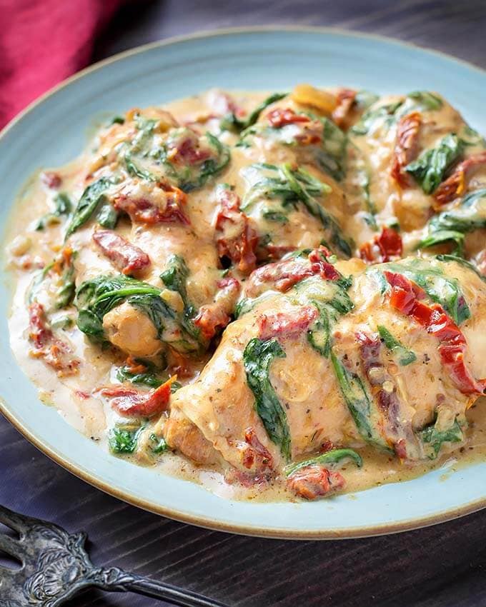 Slow Cooker Creamy Tuscan Chicken