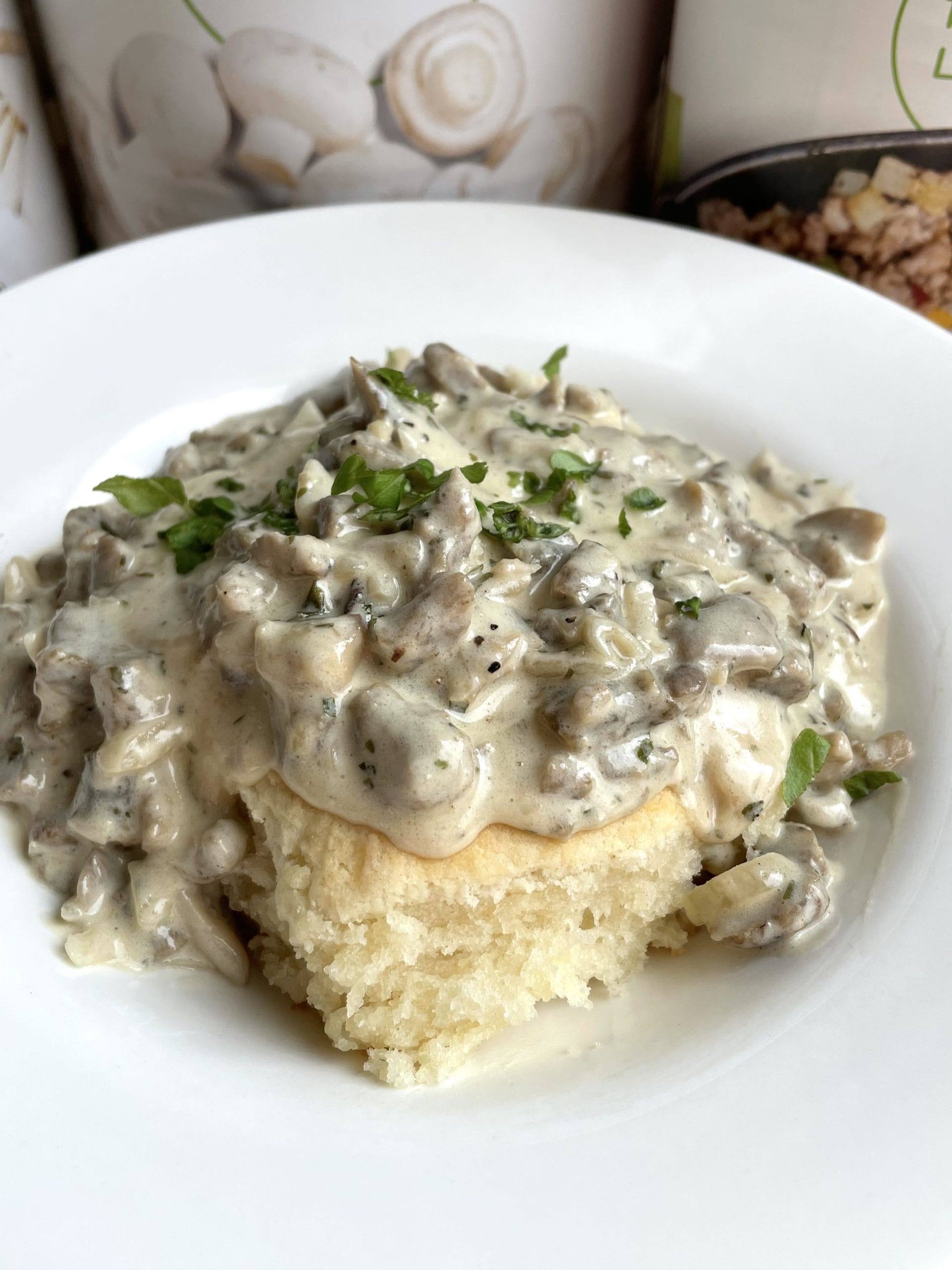 3-Ingredient Sausage Biscuits and Gravy