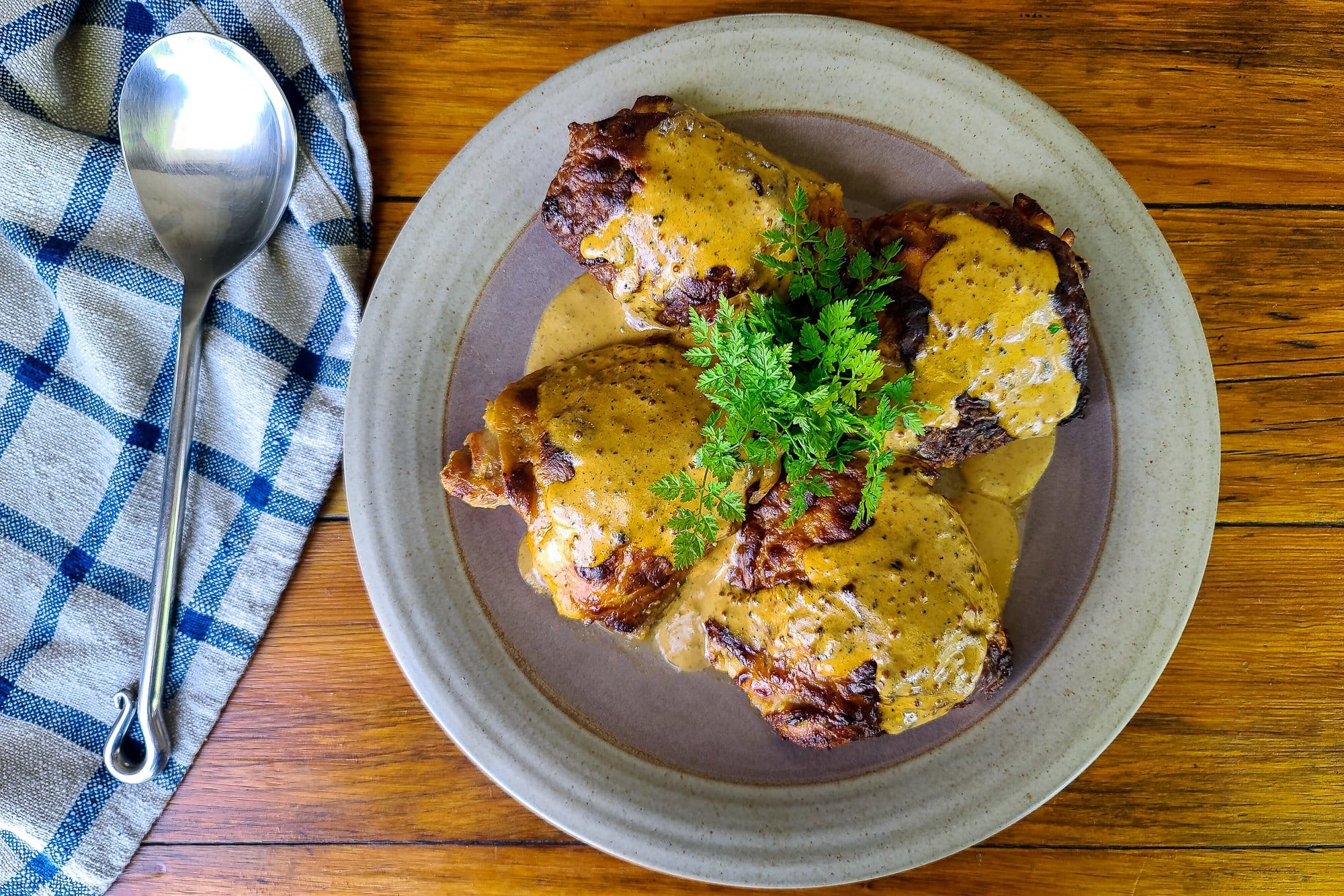 3-Ingredient Yogurt Mustard Roast Chicken