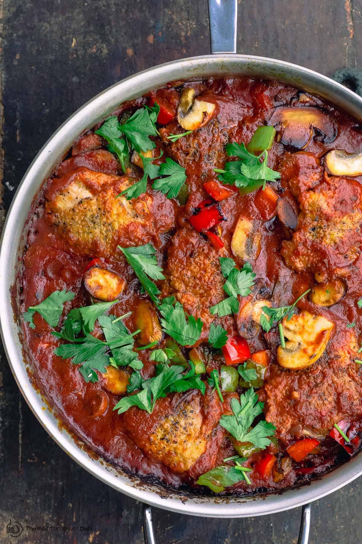 3-Ingredient Chicken Cacciatore