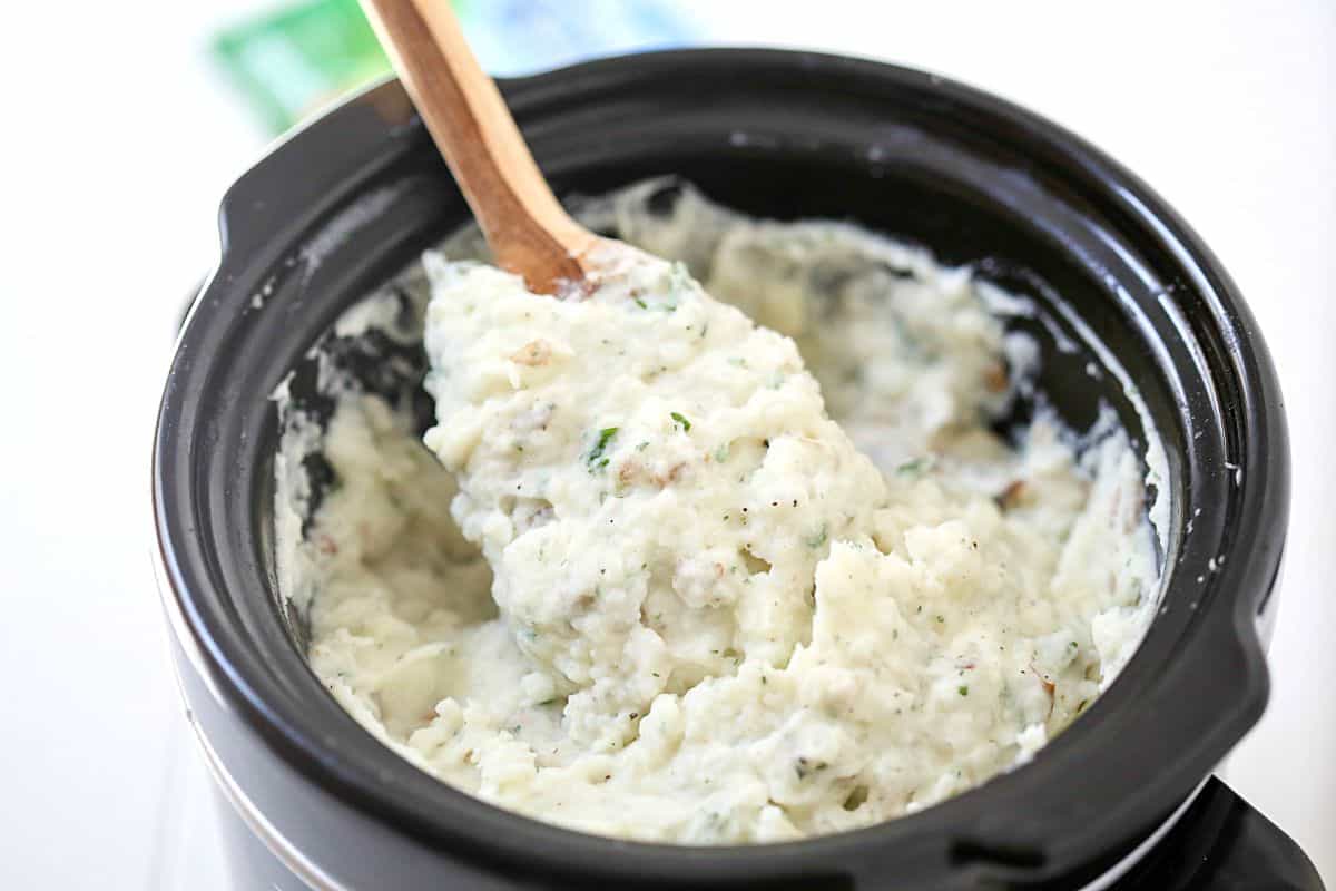 3-Ingredient Crock Pot Ranch Mashed Potatoes