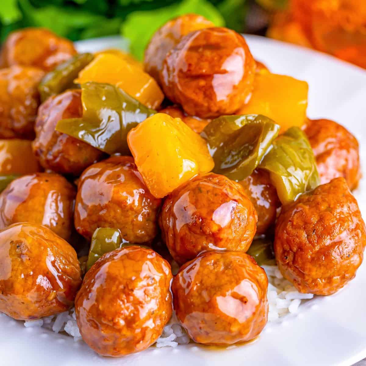 3-Ingredient Crock Pot Sweet & Sour Meatballs