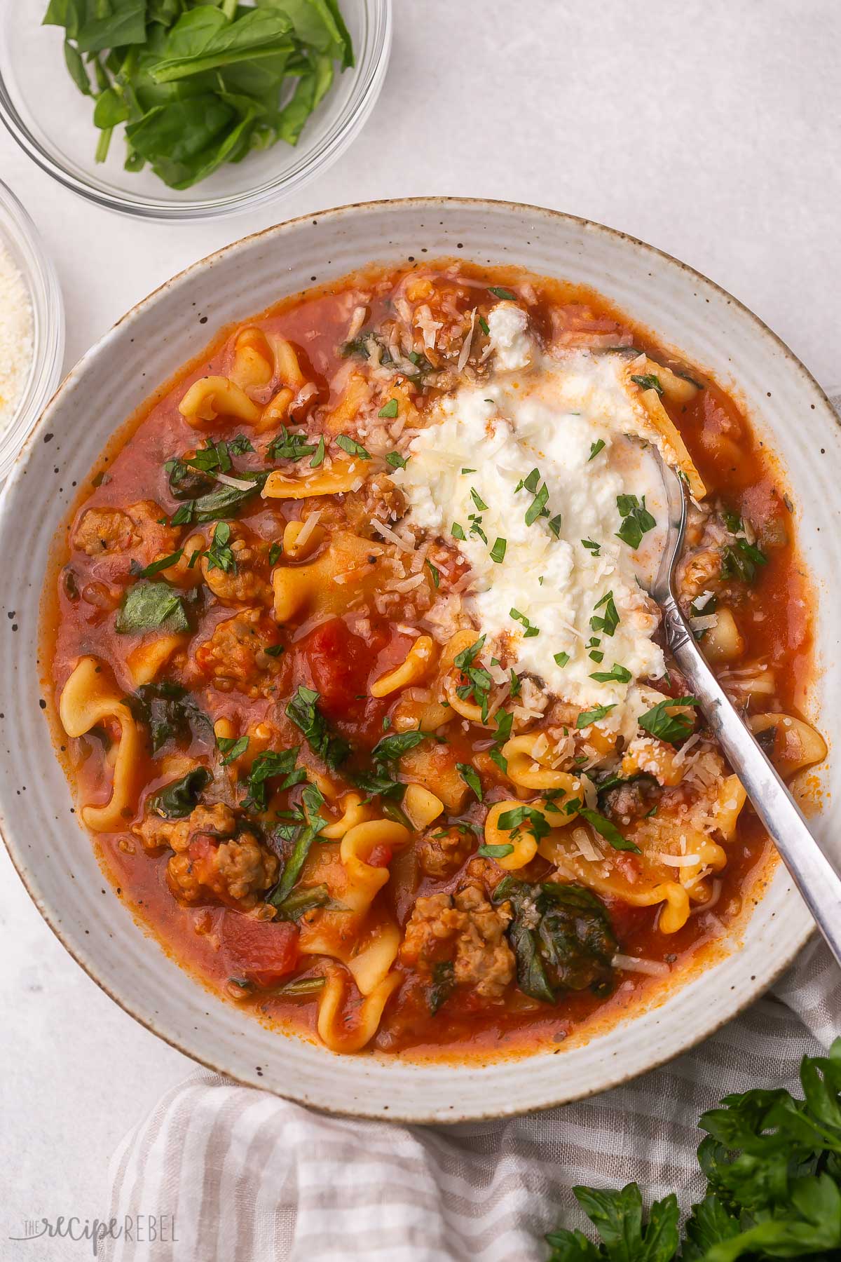 5-Minute Prep Crockpot Lasagna Soup