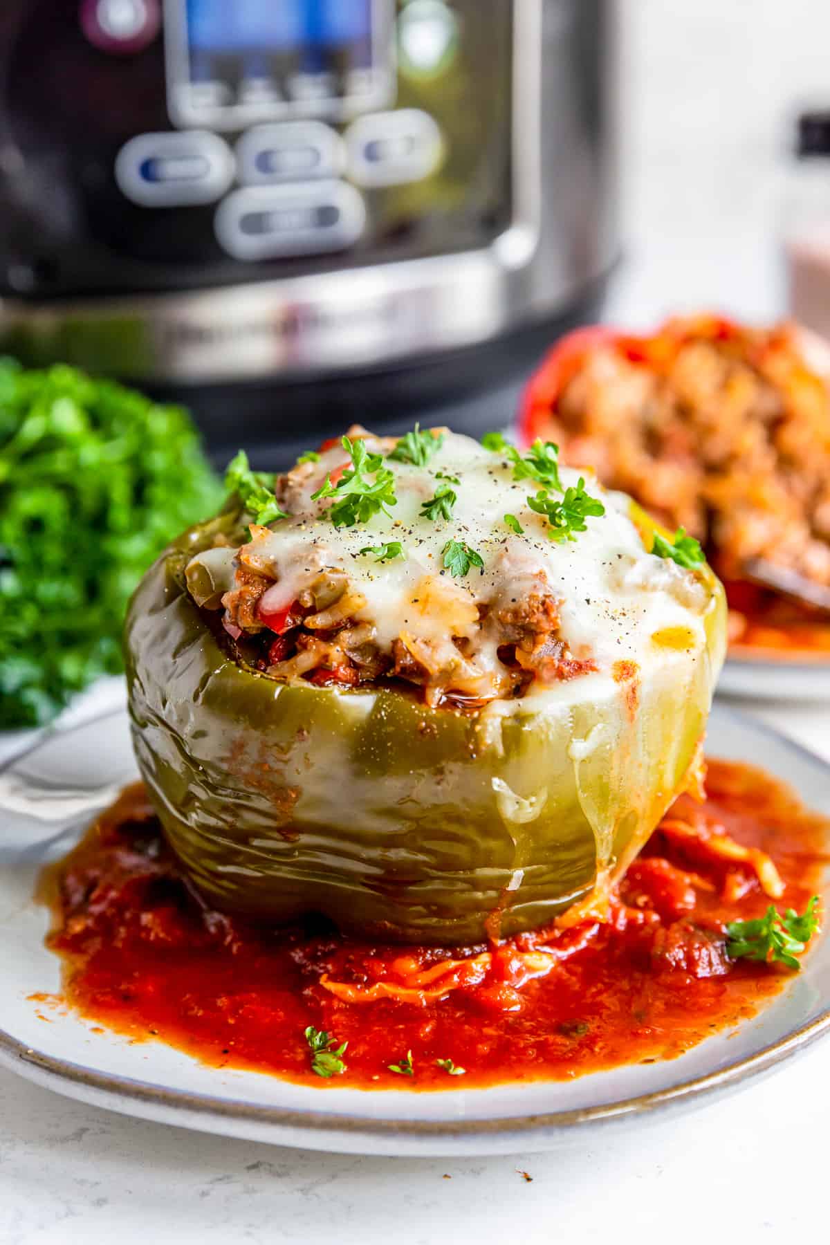 5-Minute Prep Crockpot Stuffed Peppers
