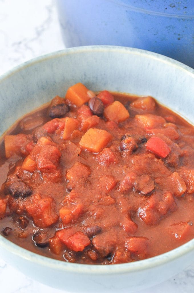 3-Ingredient Chilli Bean and Squash Bake