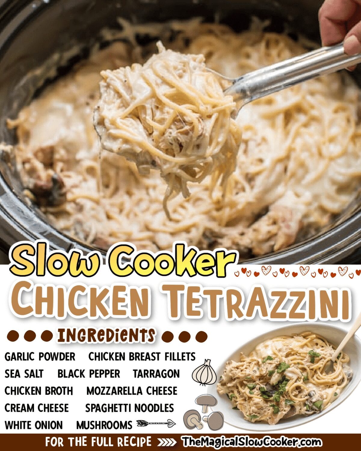 Dump-and-Run Crockpot Chicken Tetrazzini