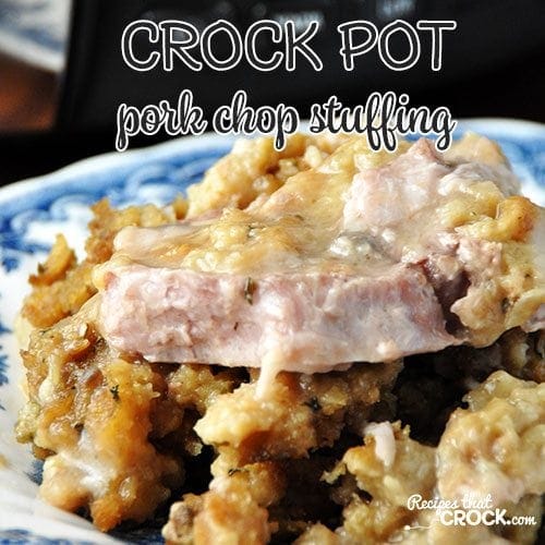 Dump-and-Run Crockpot Pork Chops and Stuffing