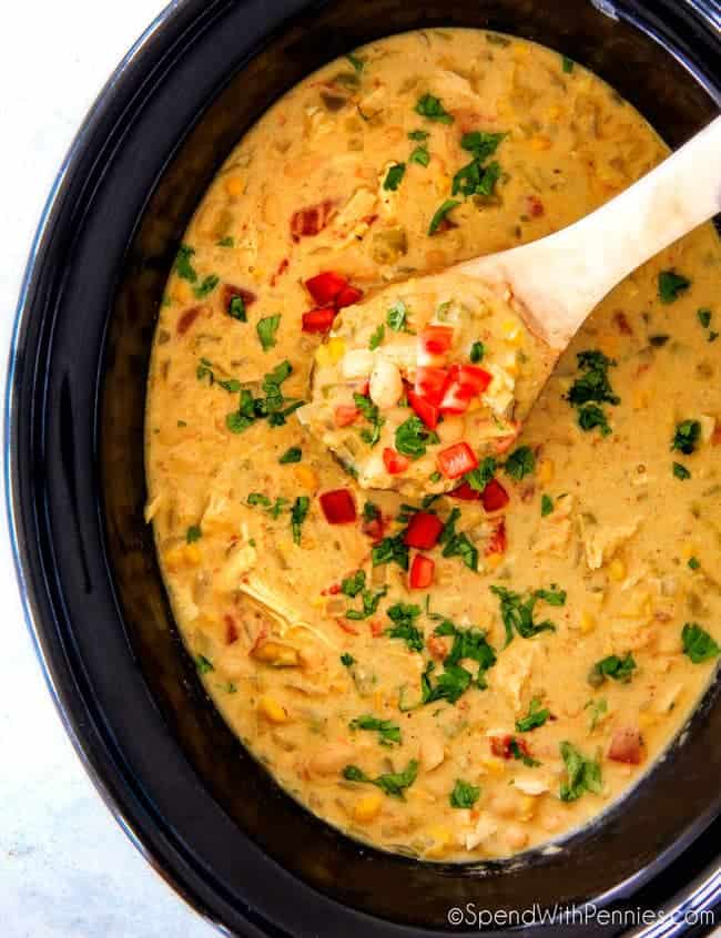Dump-and-Run Crockpot White Chicken Chili
