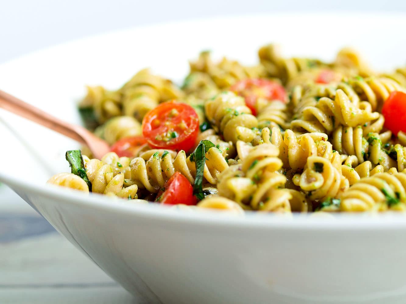 3-Ingredient Pesto Pasta Salad