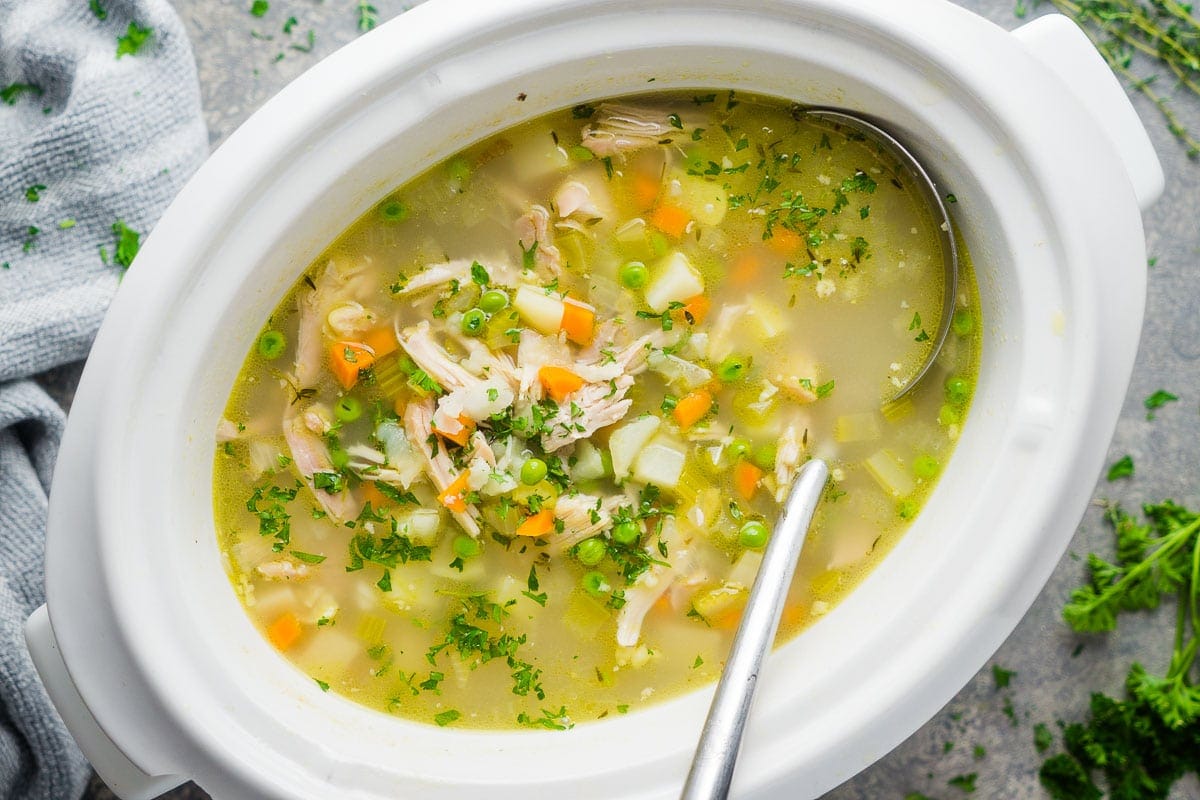 Very Easy Crockpot Chicken Vegetable Soup