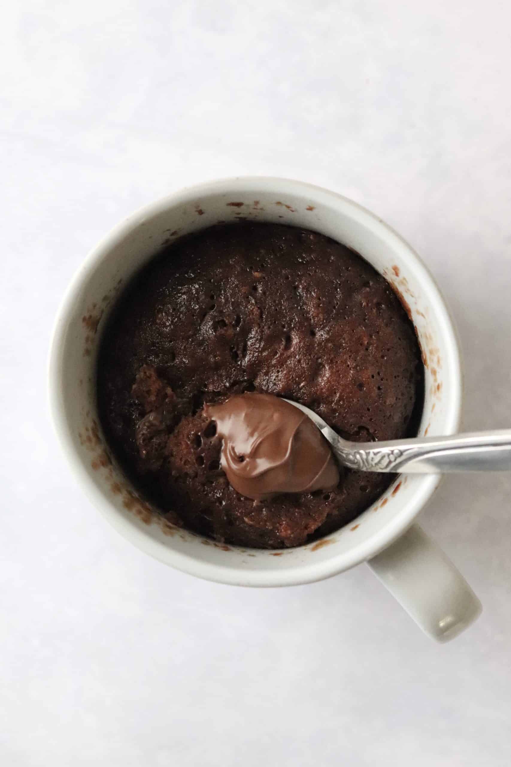 3-Ingredient Nutella Mug Cake
