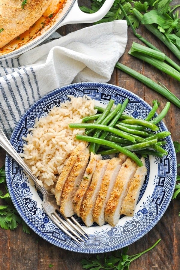 3-Ingredient Parmesan Crusted Chicken