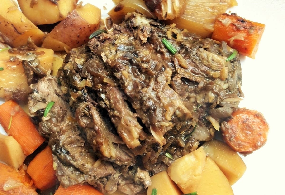 4-Ingredient French Onion Crock Pot Pot Roast