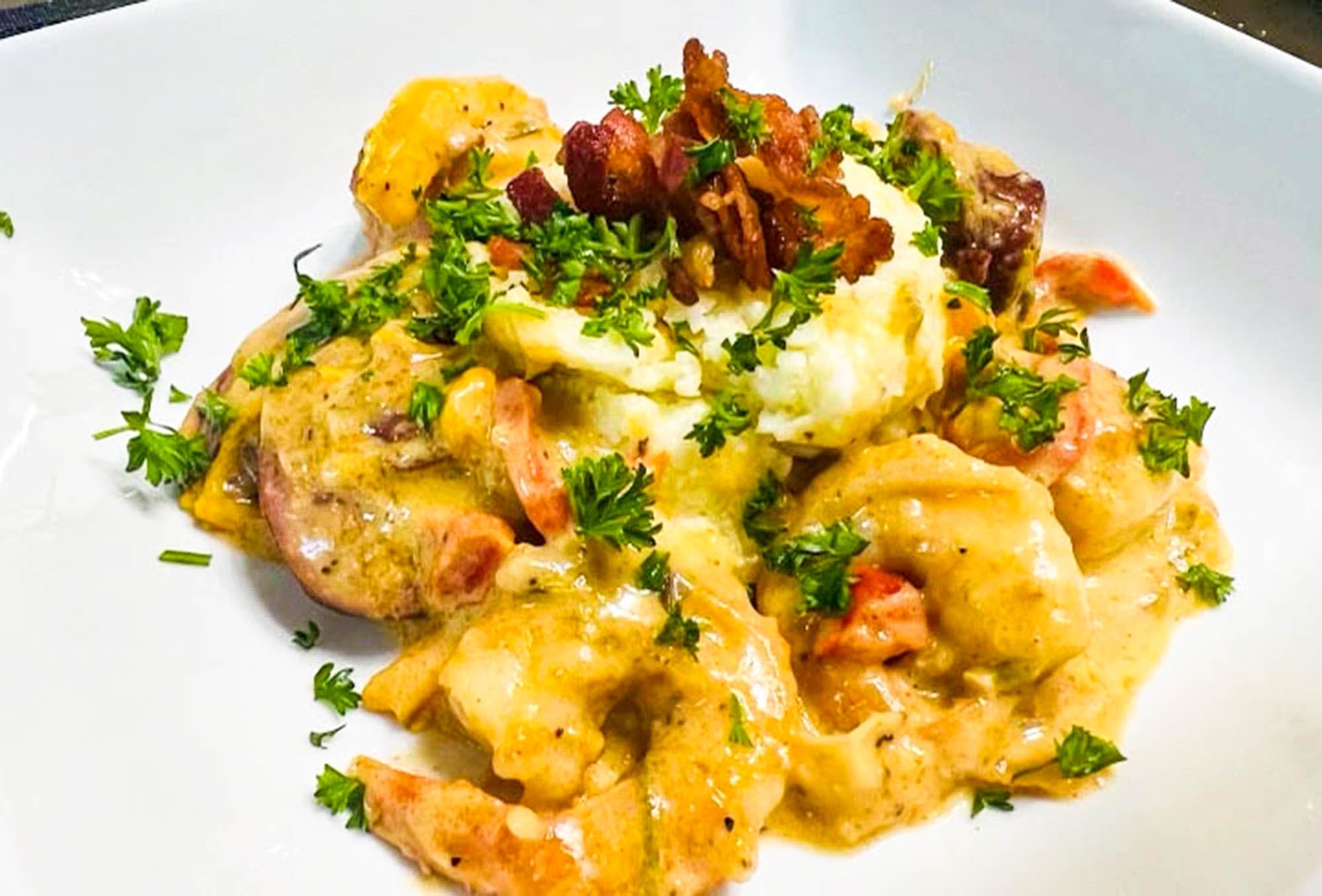 Alabama: Gulf Shrimp and Grits with Truffle Oil