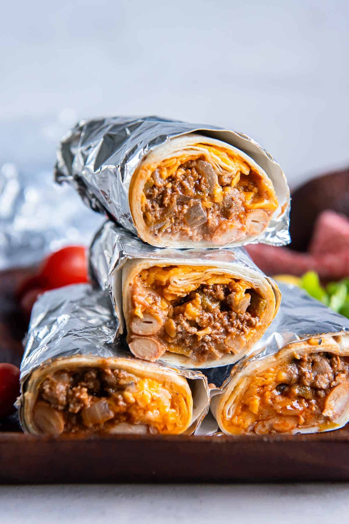 Beef and Bean Burritos