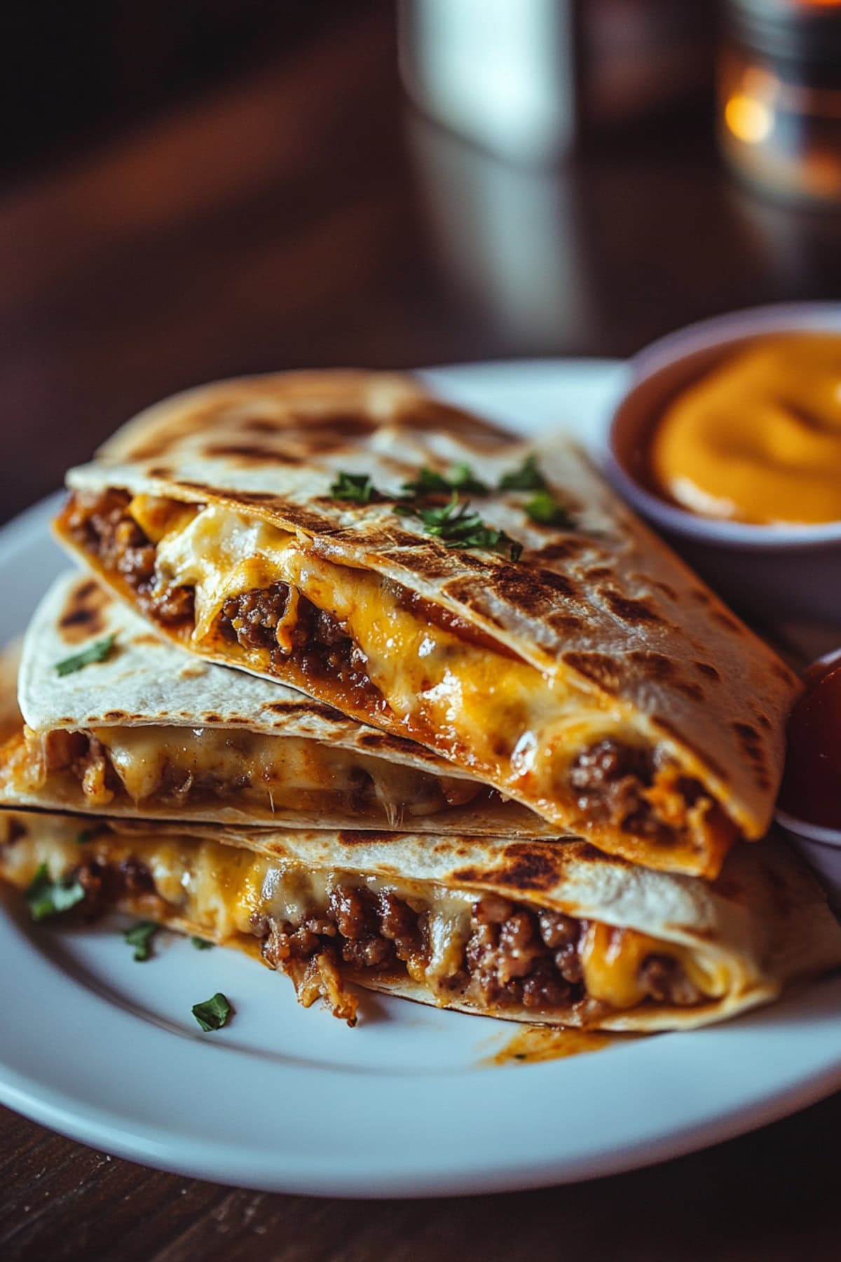 Cheeseburger Quesadillas