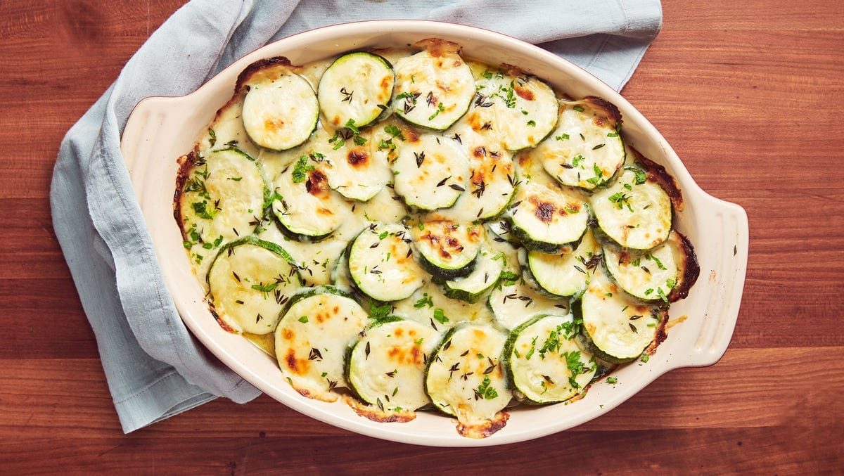 Cheesy Scalloped Zucchini