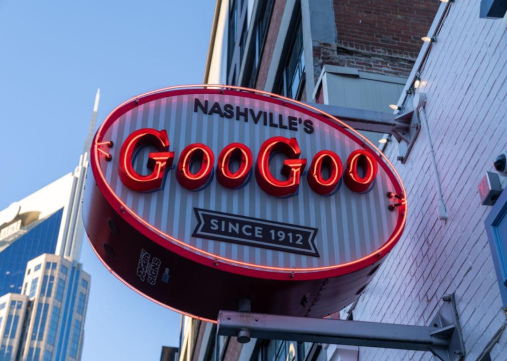 Tennessee: Goo Goo Clusters The Goo Goo Clusters sign in Nashville.