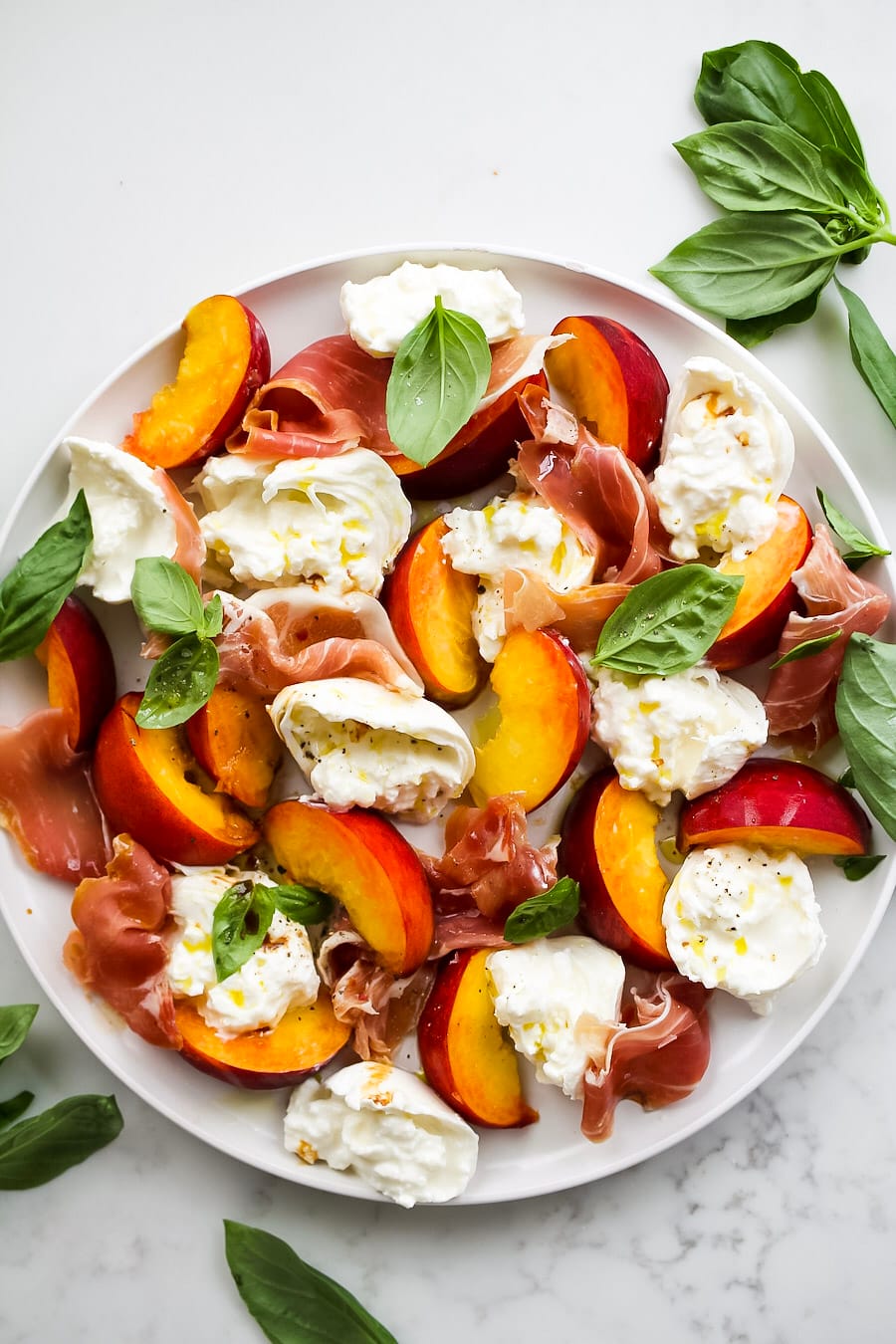 Georgia: Peach and Prosciutto Salad with Burrata