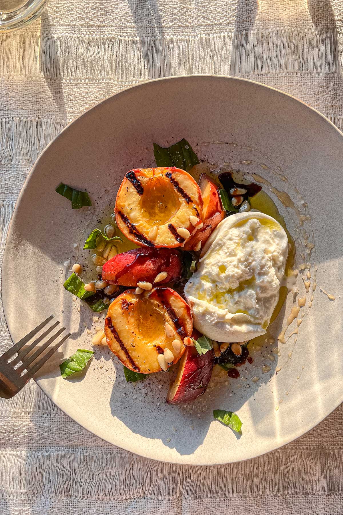 Grilled Peach and Burrata Salad