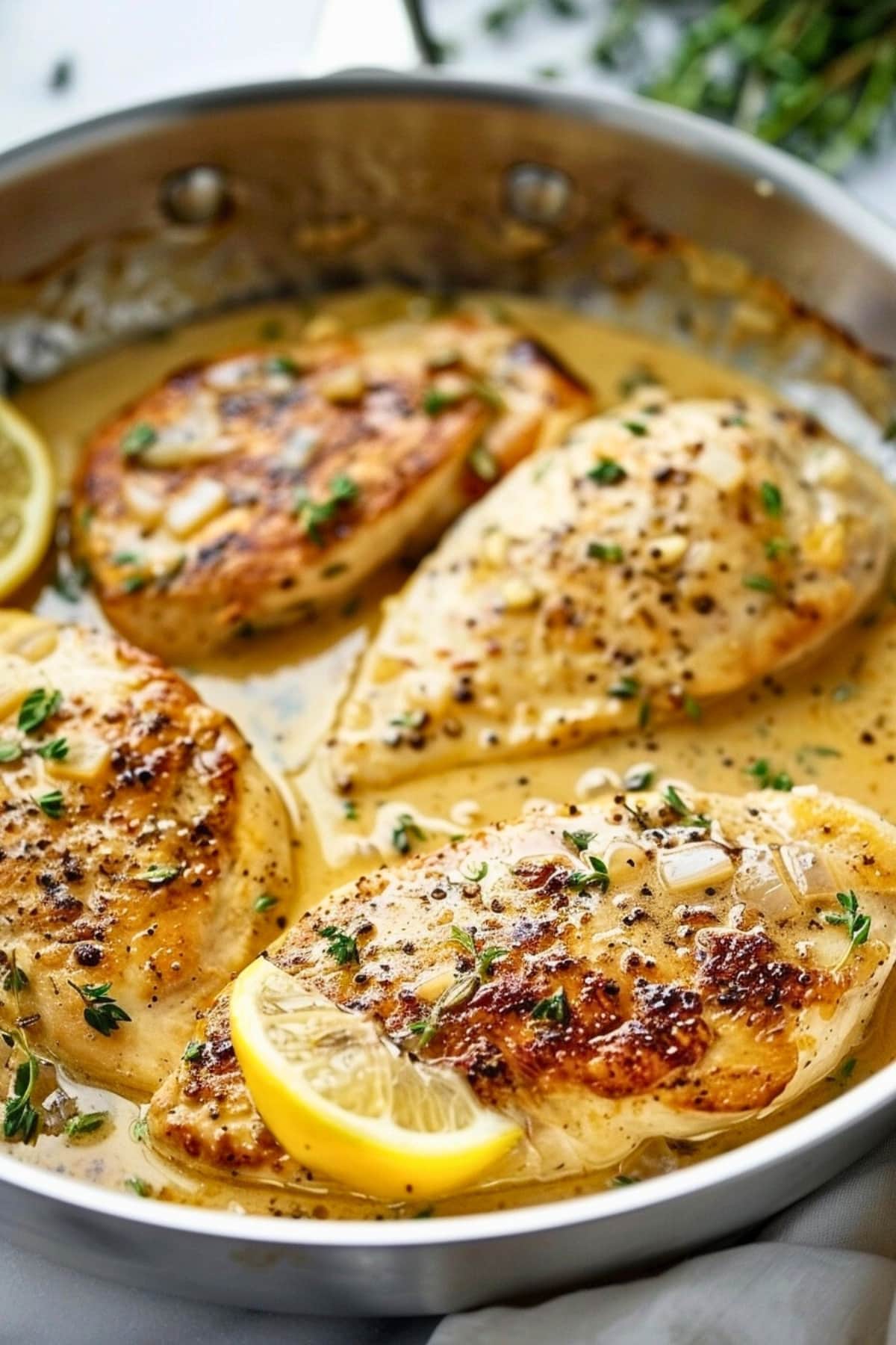 One Pan Lemon Garlic Chicken Recipe