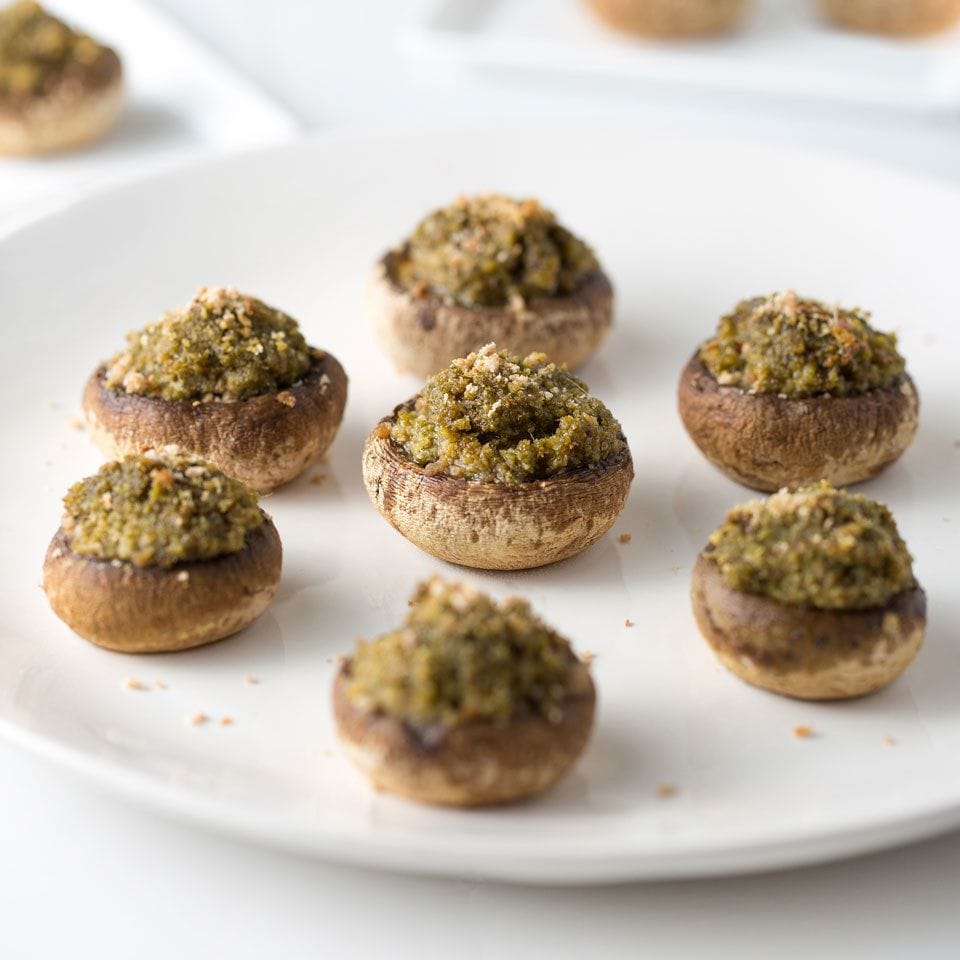 Pesto Stuffed Mushrooms