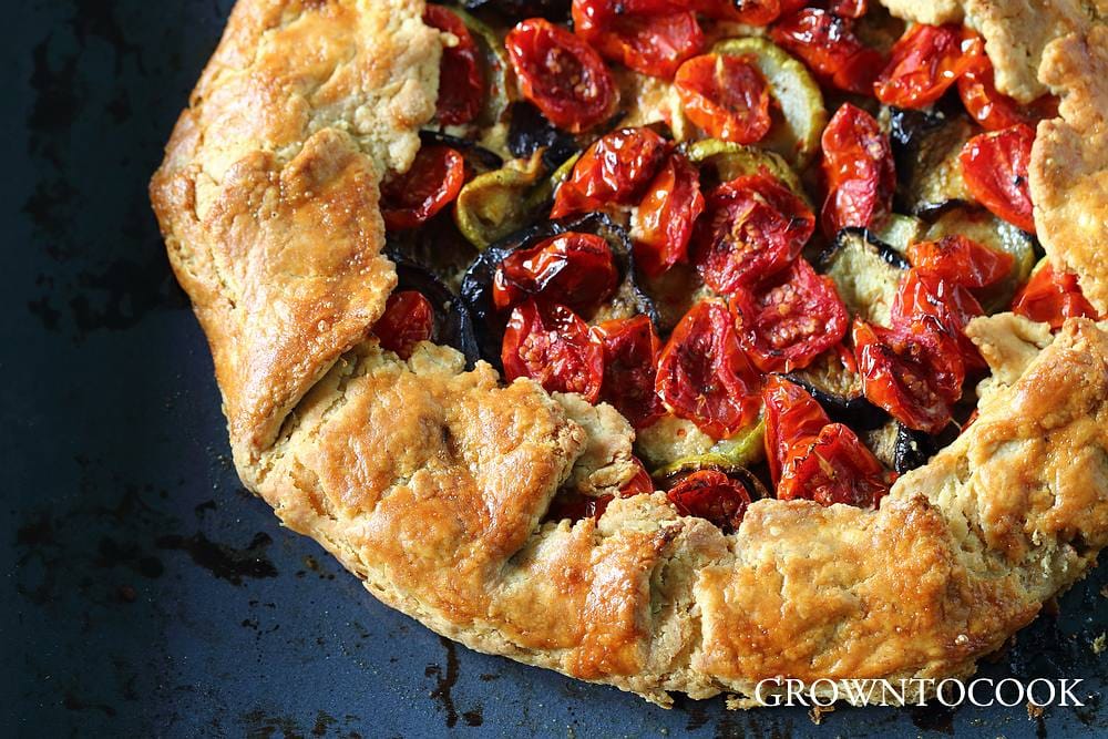 Roasted Vegetable and Goat Cheese Galette