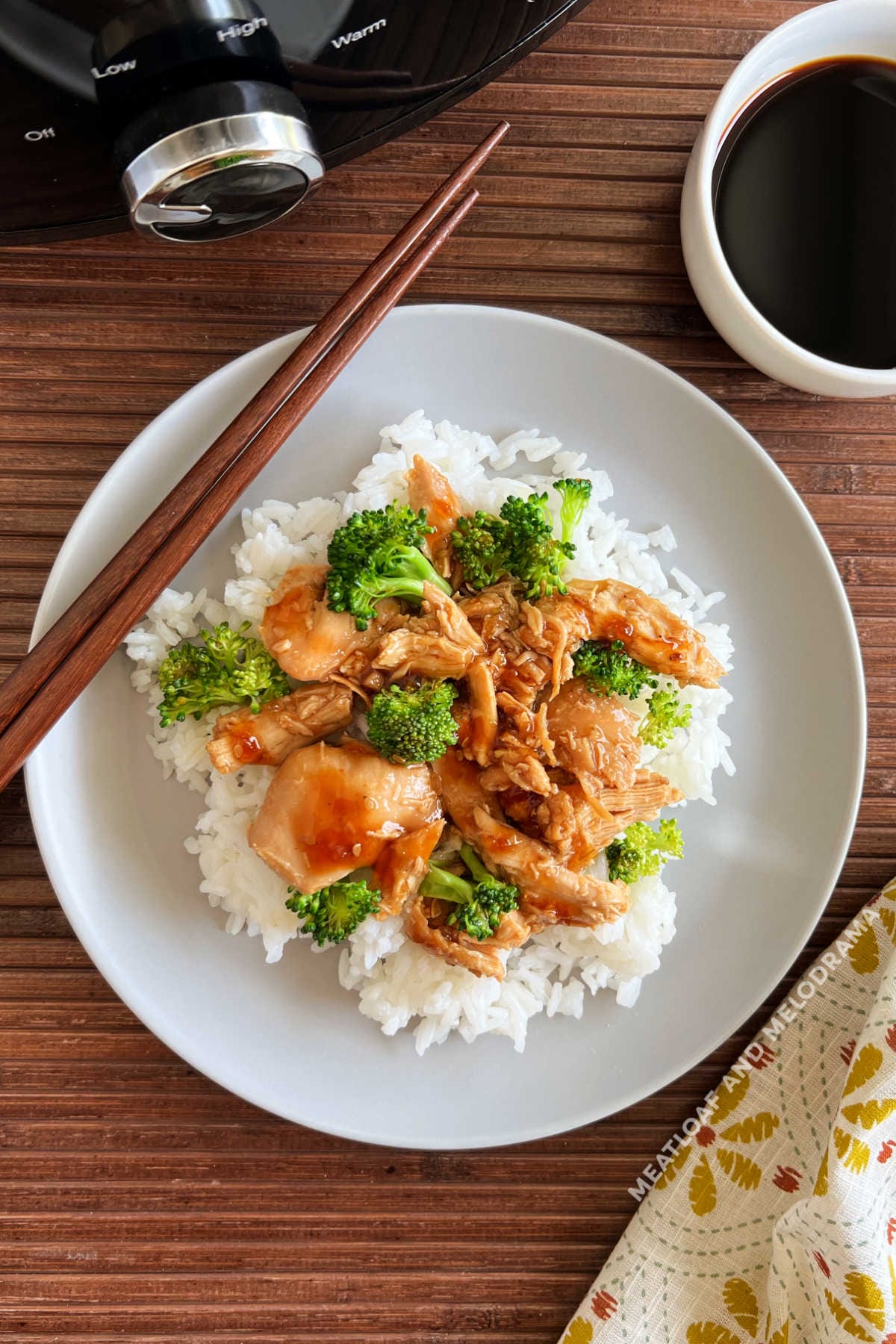 3-Ingredient Slow Cooker Teriyaki Chicken and Broccoli