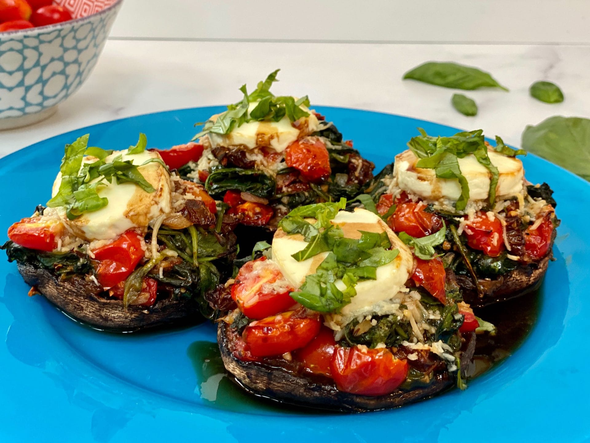 Stuffed Portobello Mushrooms with Spinach and Goat Cheese