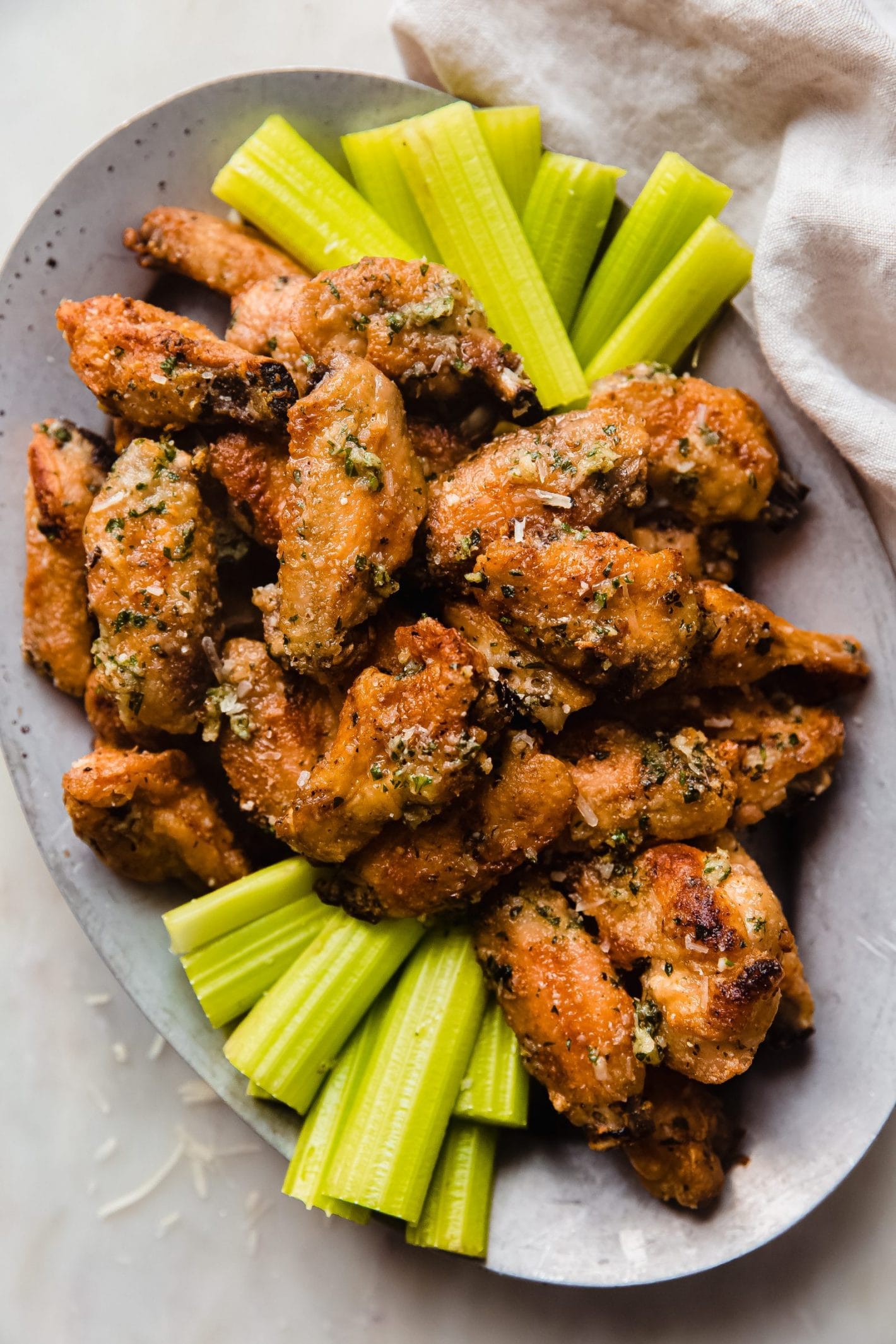 Super Crispy Garlic Parmesan Wings Recipe