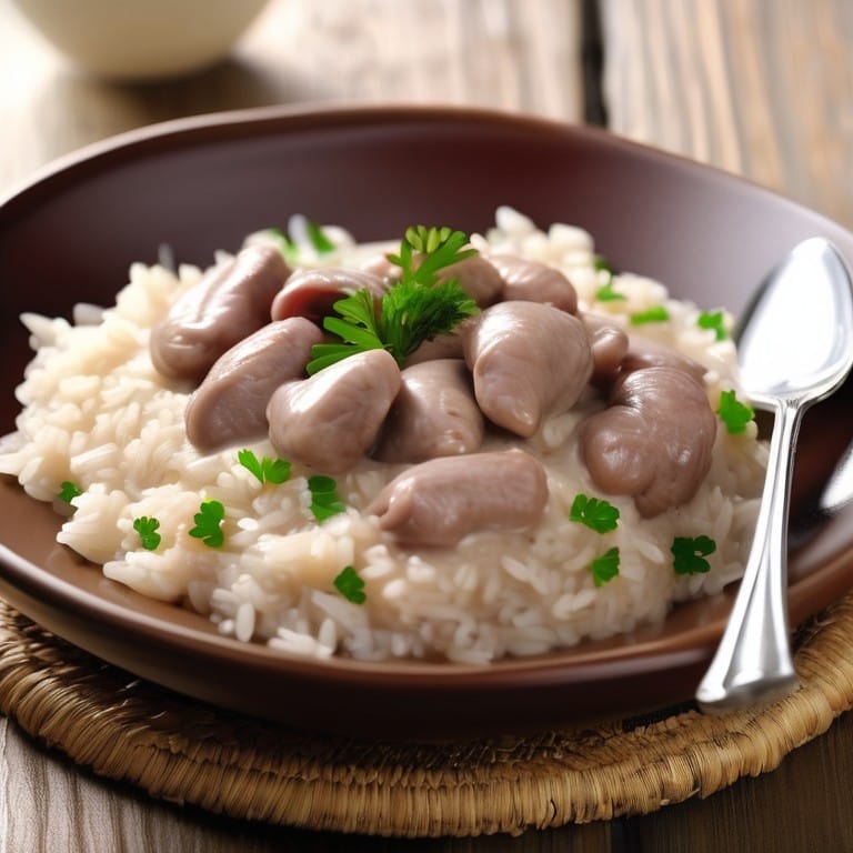 Chicken Hearts Rice Recipe