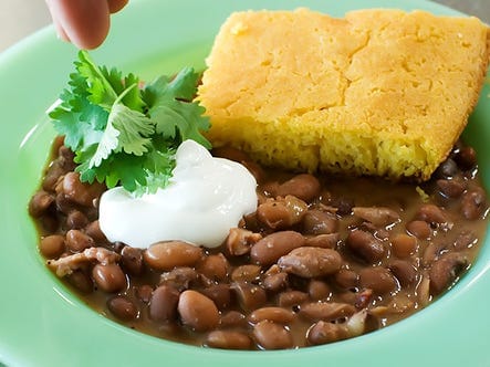 Cornbread and Beans Recipe