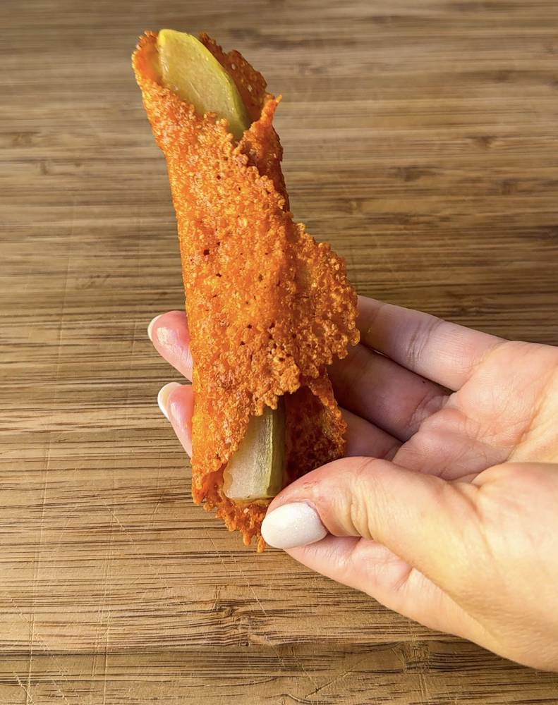 Cheese-Wrapped Pickles