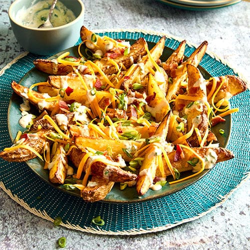Loaded Baked Potato Wedges Recipe