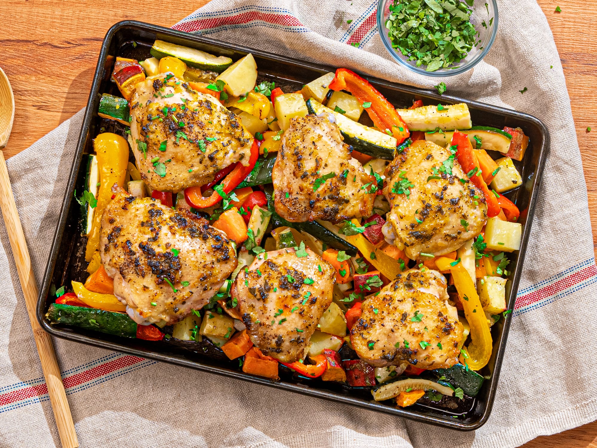 One-Pan Lemon Herb Roasted Chicken and Veggies