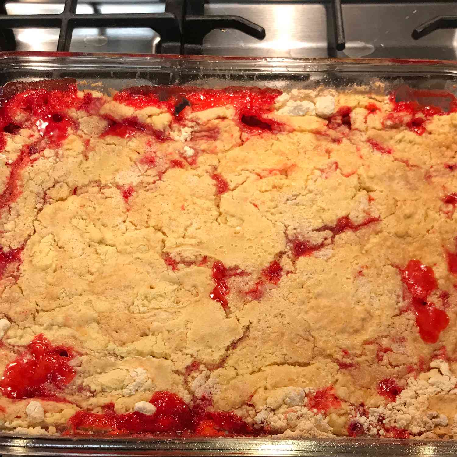Strawberry Rhubarb Dump Cake